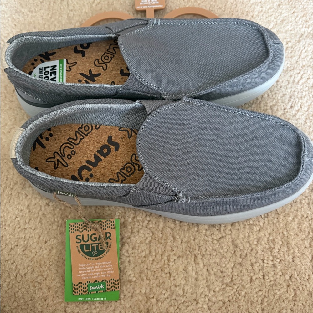 Sanuk Men's Charcoal Slip-On Loafers